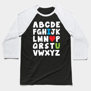 The alphabet Baseball T-Shirt